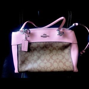 Gorgeous pink and brown Authentic Coach purse